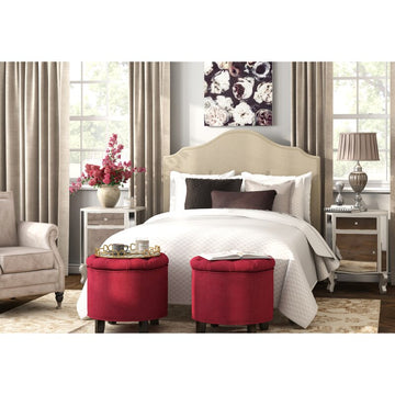 Nabublic Round Ottoman Vanity Serving Tray